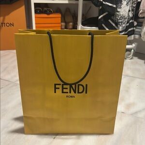 Fendi Yellow Shopping Bag